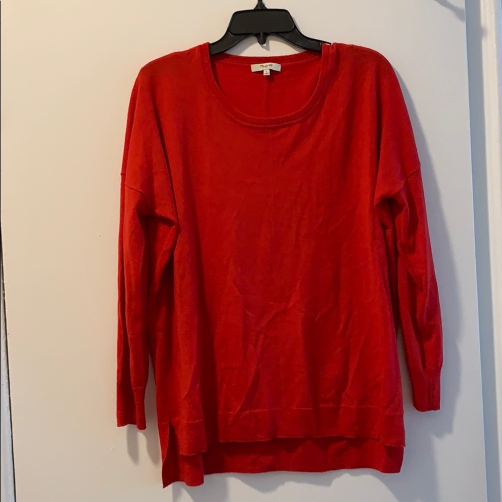 Madewell Red Merino Wool Sweater